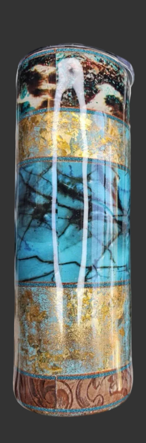 Punchy Cowgirl 20 oz. Striped tumbler
