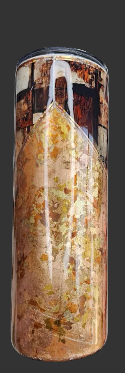 Wild West Rodeo Bronze tones 20 oz tumbler