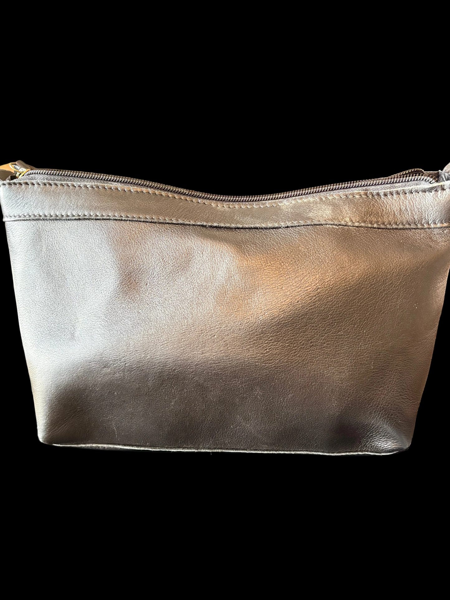 Black Leather crossbody purse