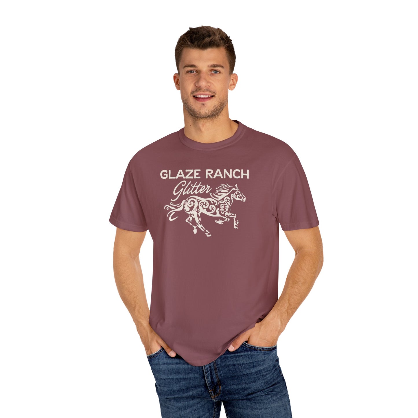 Glaze Ranch Glitter Garment-Dyed Unisex T-shirt