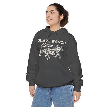Glaze Ranch Glitter Cozy Unisex Comfort Colors Garment-Dyed Hoodie