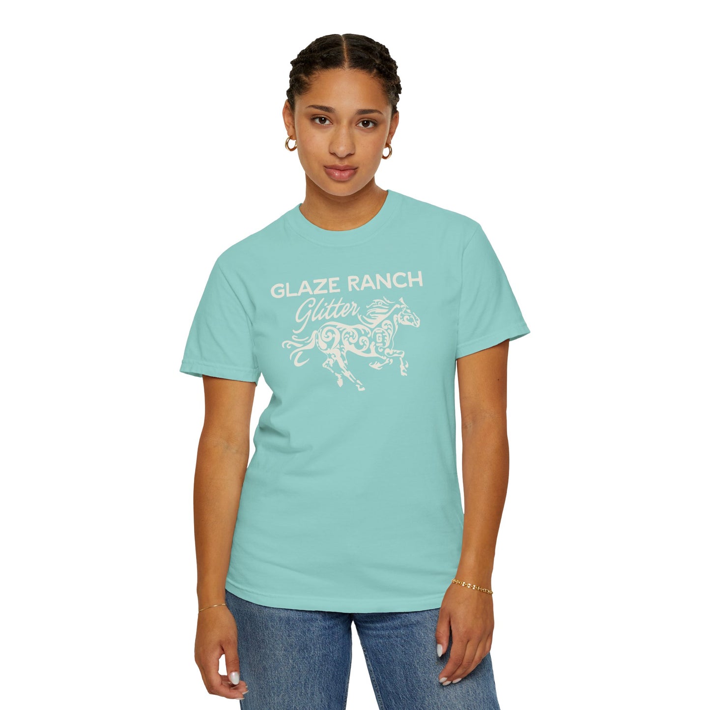 Glaze Ranch Glitter Garment-Dyed Unisex T-shirt