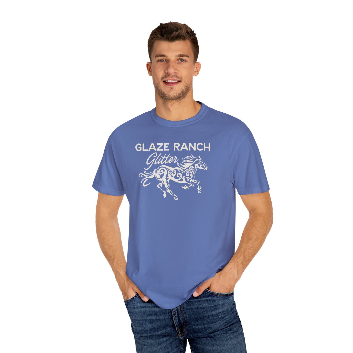 Glaze Ranch Glitter Garment-Dyed Unisex T-shirt