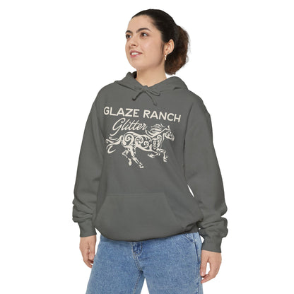 Glaze Ranch Glitter Cozy Unisex Comfort Colors Garment-Dyed Hoodie
