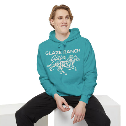 Glaze Ranch Glitter Cozy Unisex Comfort Colors Garment-Dyed Hoodie