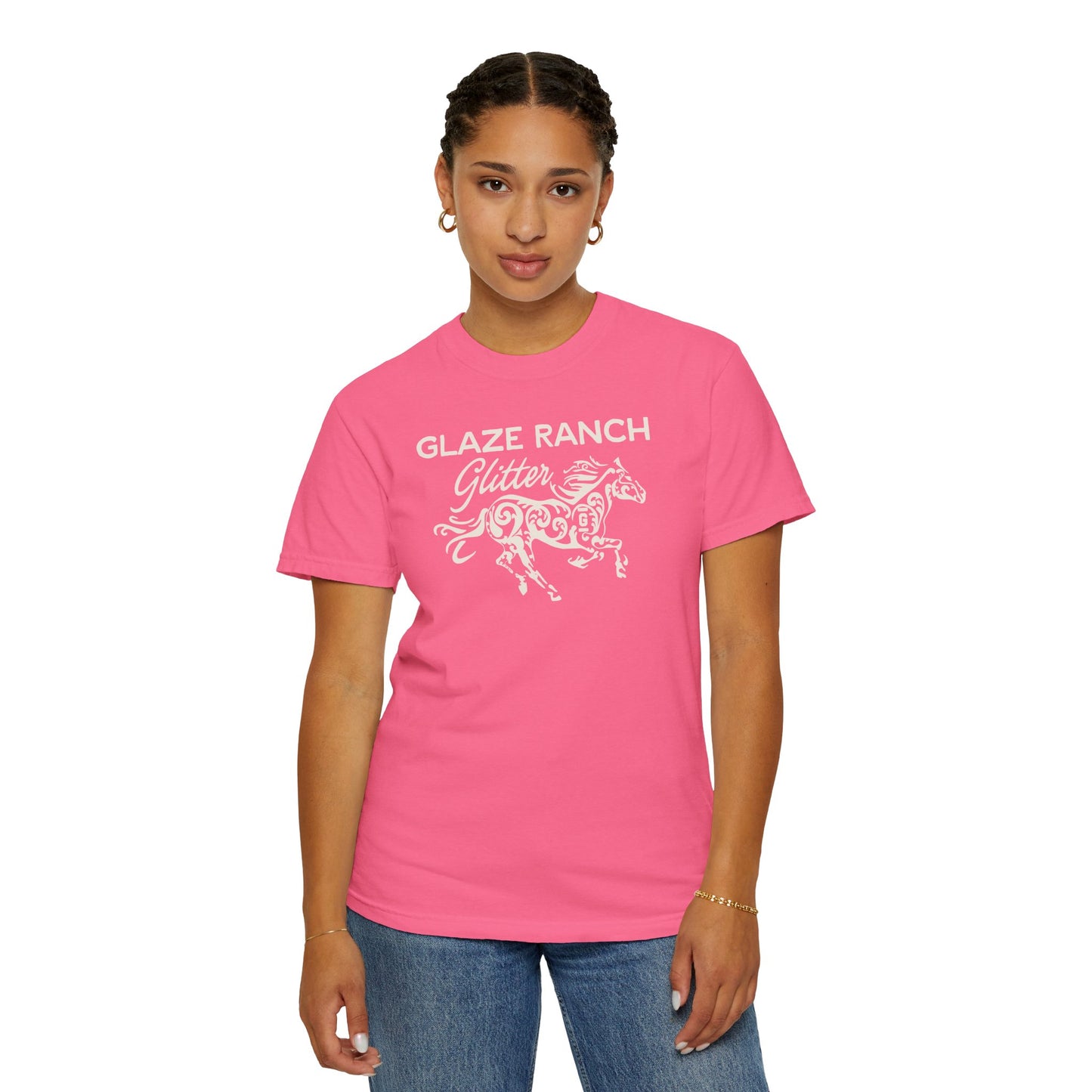 Glaze Ranch Glitter Garment-Dyed Unisex T-shirt