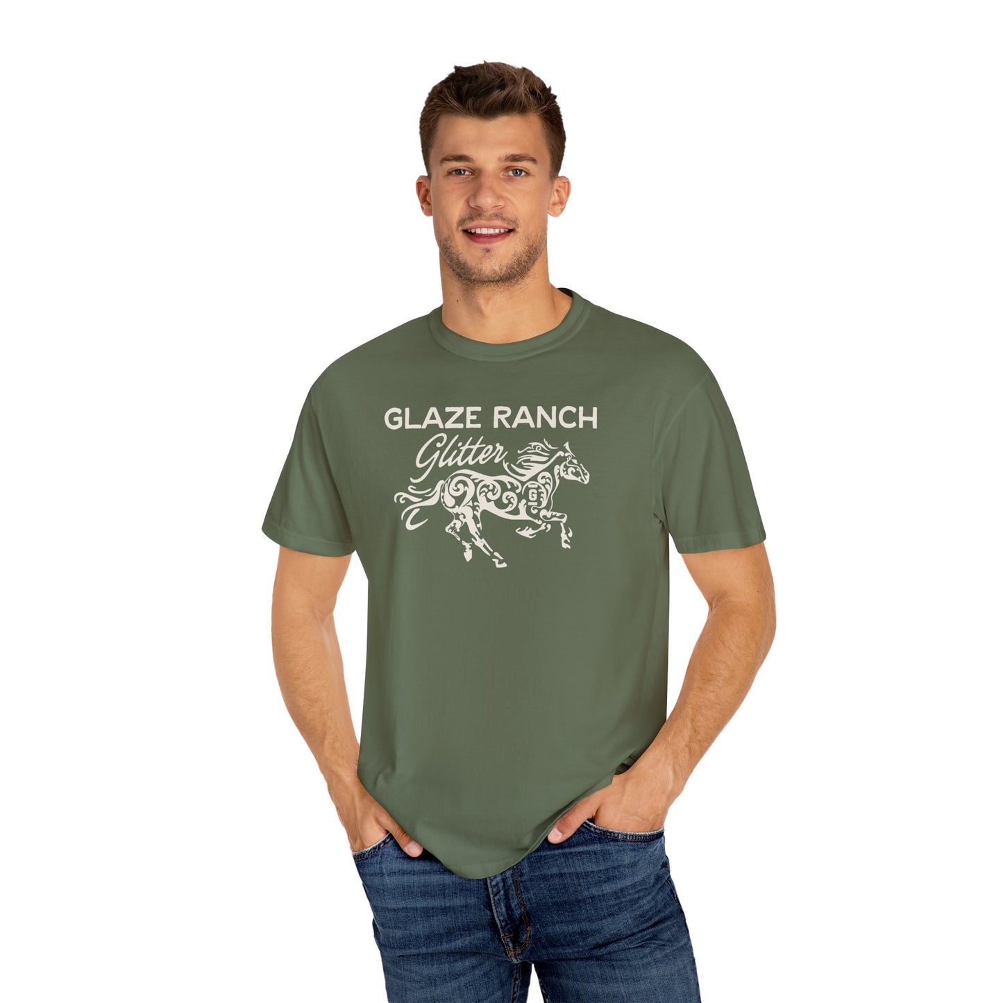 Glaze Ranch Glitter Garment-Dyed Unisex T-shirt