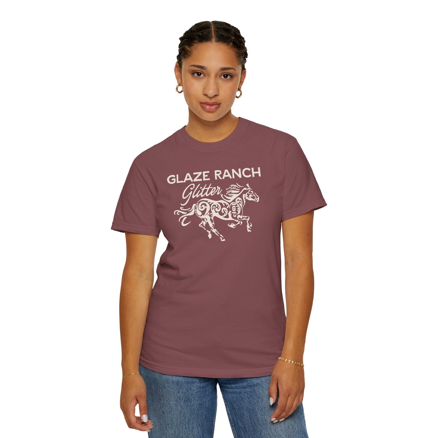 Glaze Ranch Glitter Garment-Dyed Unisex T-shirt