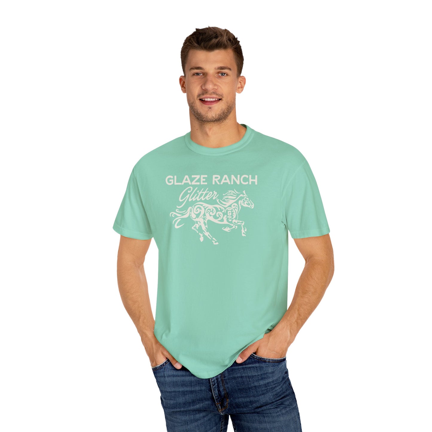 Glaze Ranch Glitter Garment-Dyed Unisex T-shirt