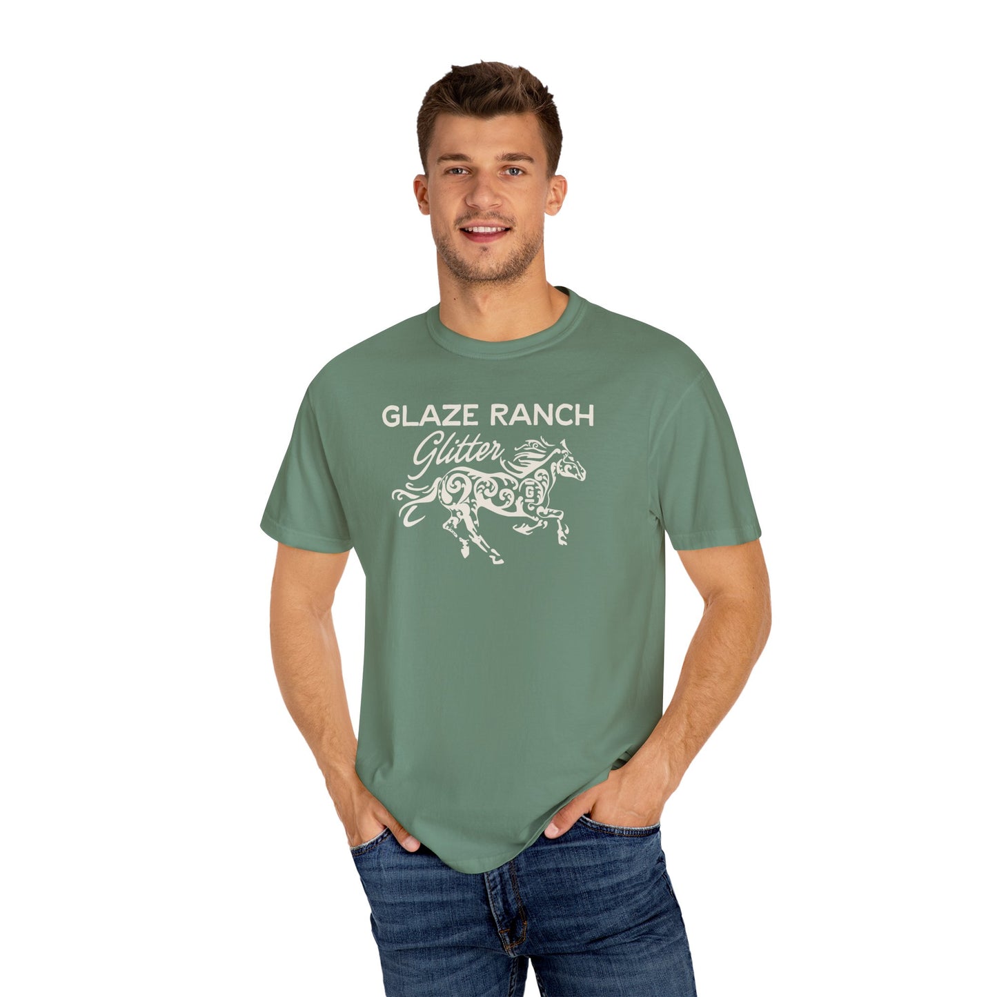 Glaze Ranch Glitter Garment-Dyed Unisex T-shirt