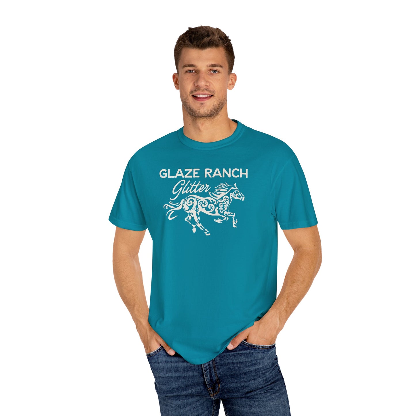 Glaze Ranch Glitter Garment-Dyed Unisex T-shirt