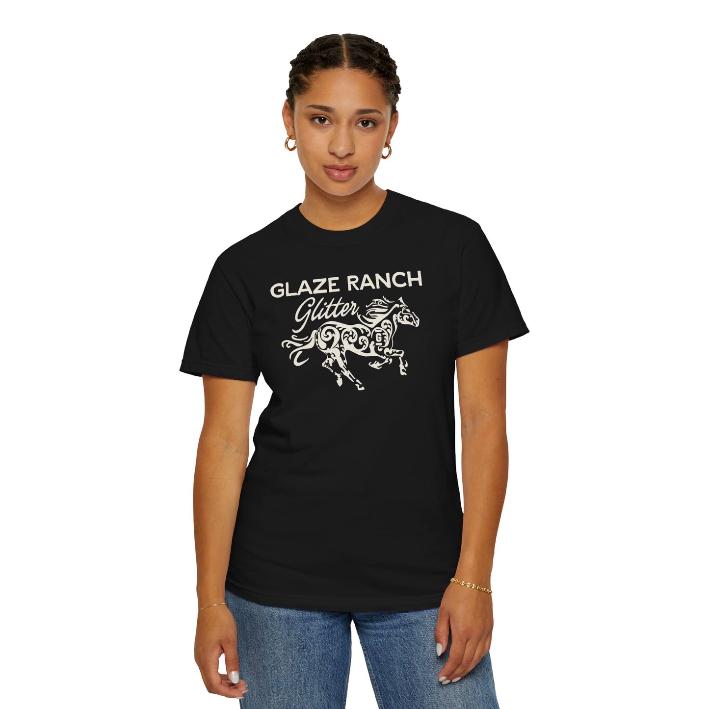 Glaze Ranch Glitter Garment-Dyed Unisex T-shirt