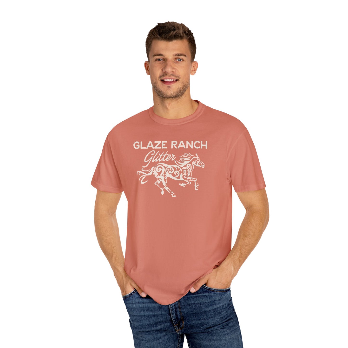 Glaze Ranch Glitter Garment-Dyed Unisex T-shirt
