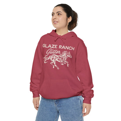 Glaze Ranch Glitter Cozy Unisex Comfort Colors Garment-Dyed Hoodie