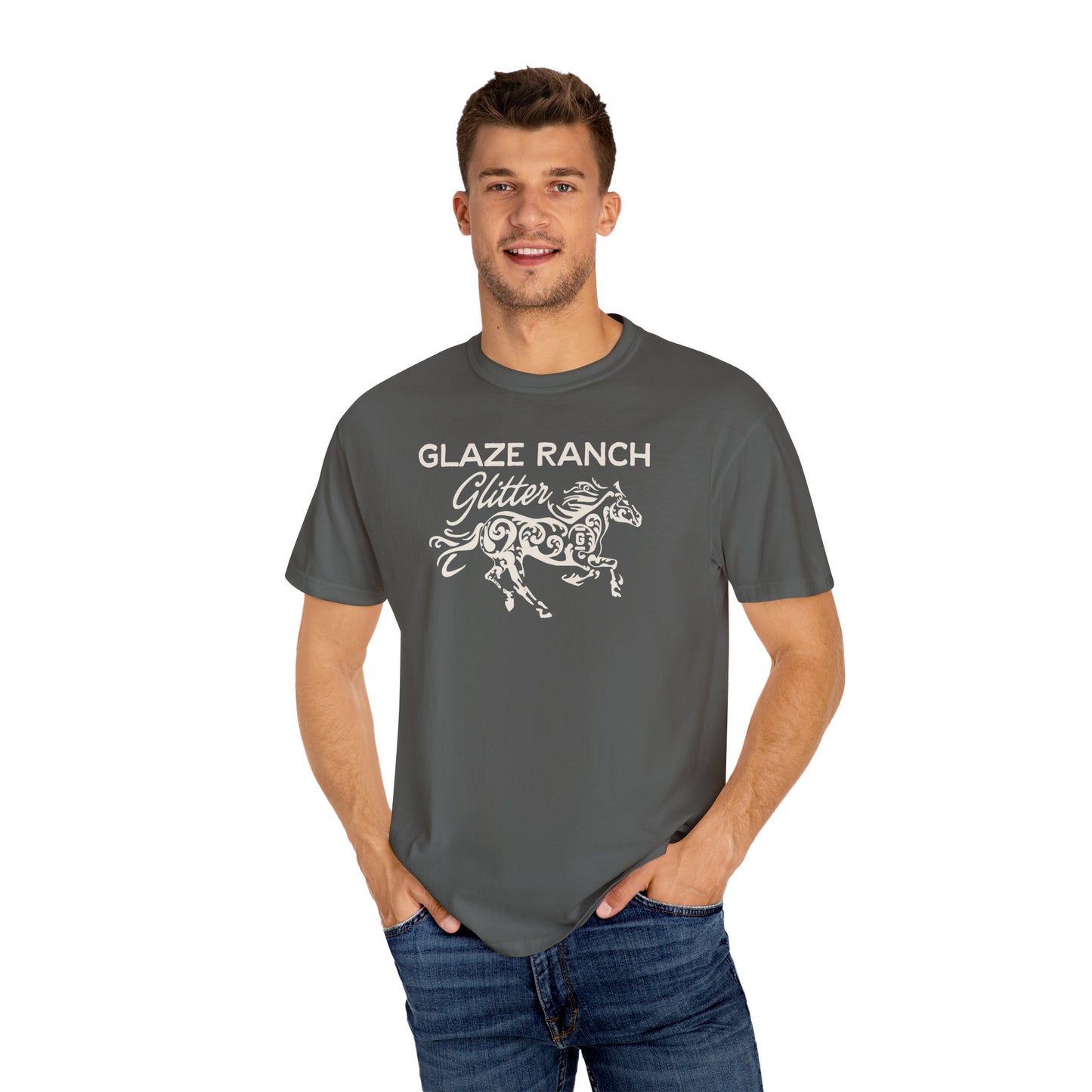 Glaze Ranch Glitter Garment-Dyed Unisex T-shirt