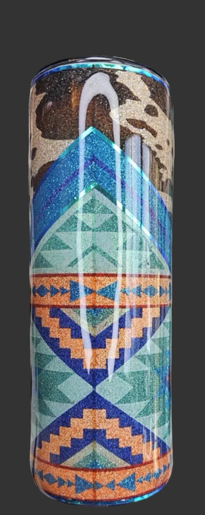 Blue Aztec 20 oz. tumbler