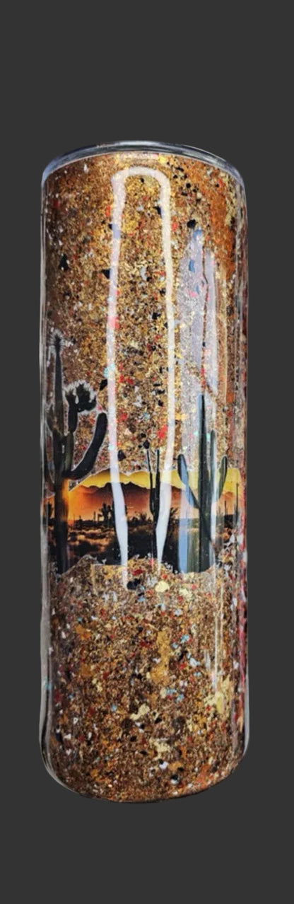 Bronze Cactus 20 oz tumbler