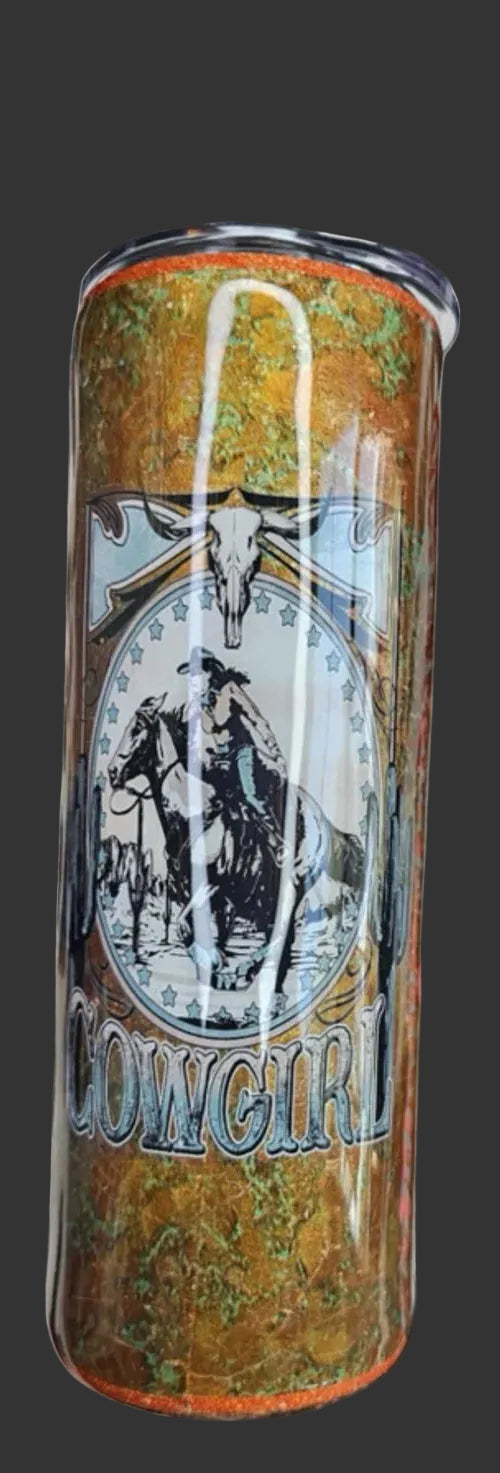 Cowgirl Deep V Split 20 oz. tumbler
