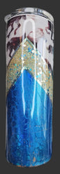 Electric Blue Running Horses 20 oz. Tumbler