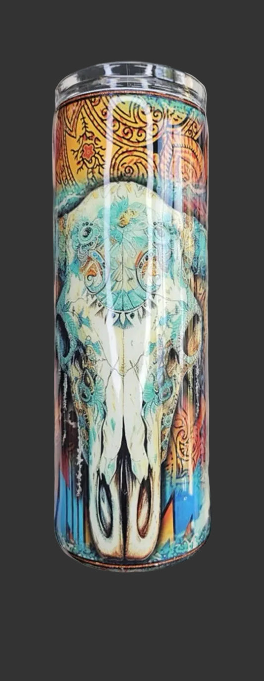 Skull Western 20 oz tumbler
