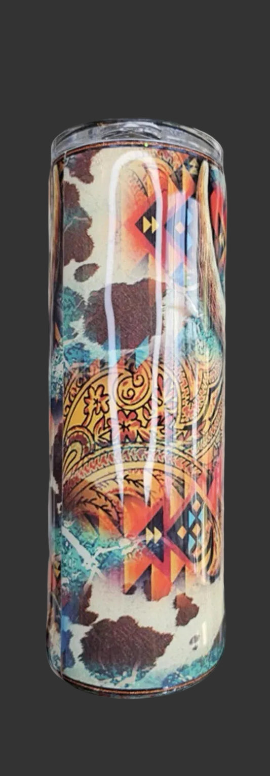 Skull Western 20 oz tumbler