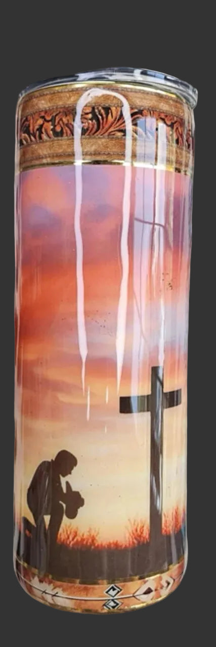 Praying Cowboy 20 oz. tumbler