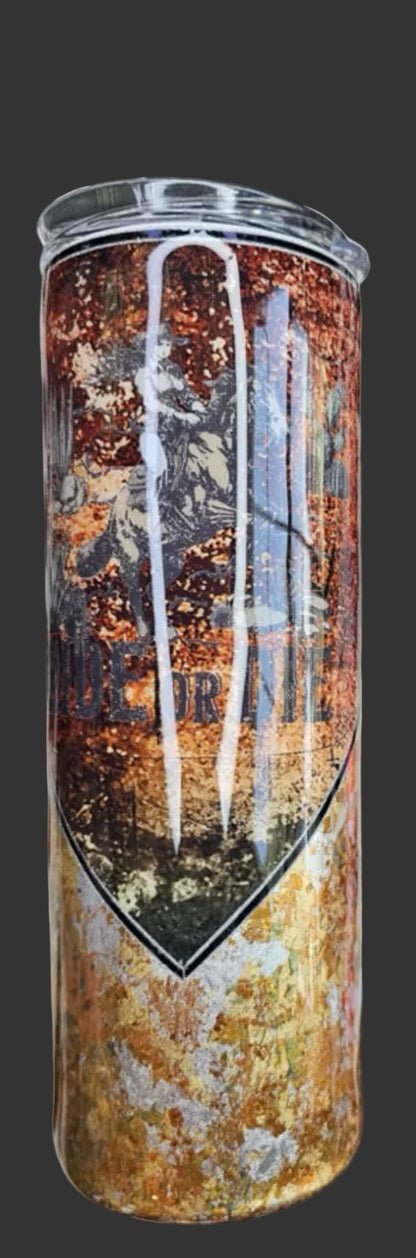 Vintage Ride or Die 20 oz. tumbler