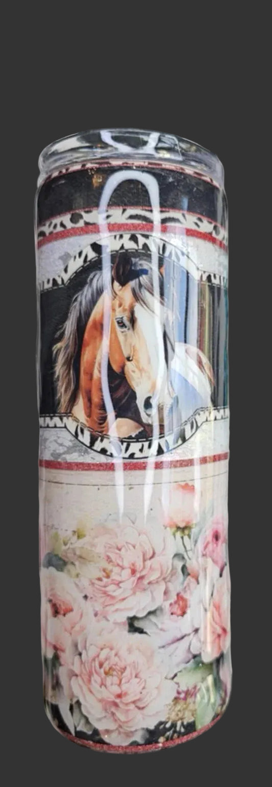 Lace Floral Stallion 20 oz. tumbler