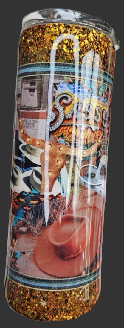 Vintage Western Collage 20 oz. Tumbler