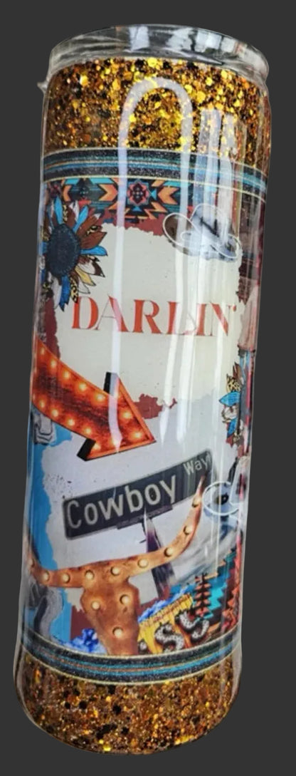 Vintage Western Collage 20 oz. Tumbler