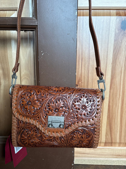 Lisa Loyal West Daisy Mini Bag Brown