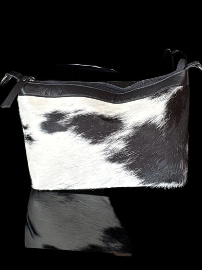 Black Leather crossbody purse
