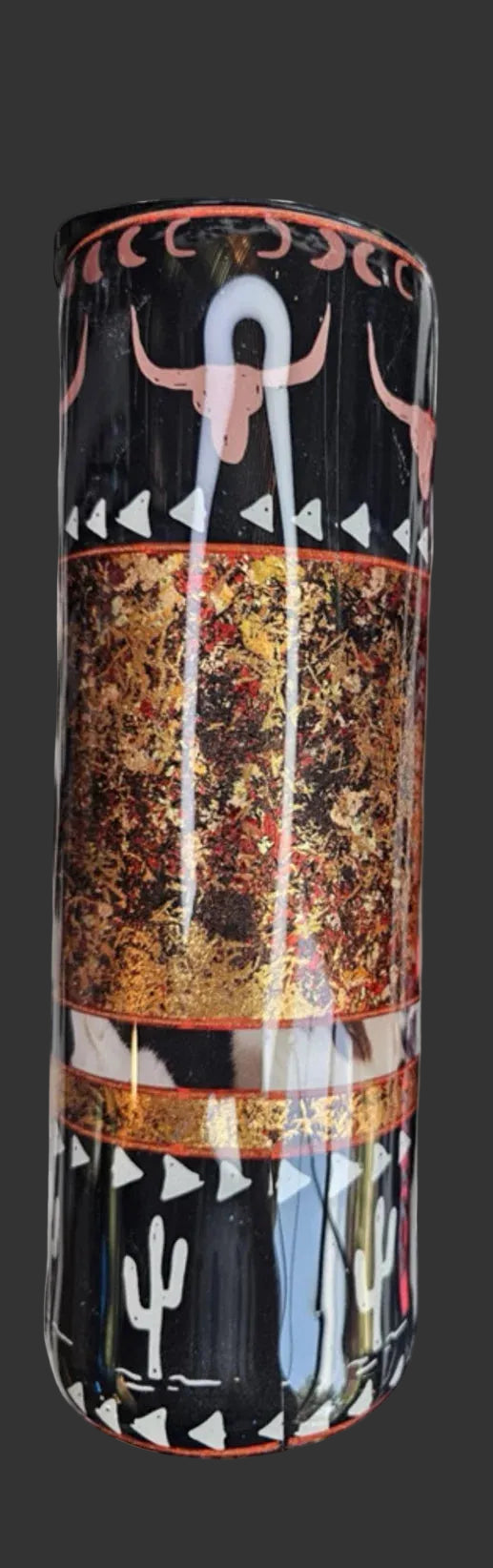 Black, White and Rodeo 30 oz. tumbler