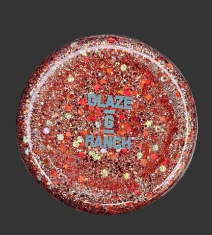 Ombre Glitter Red and Turquoise 30 oz.  tumbler