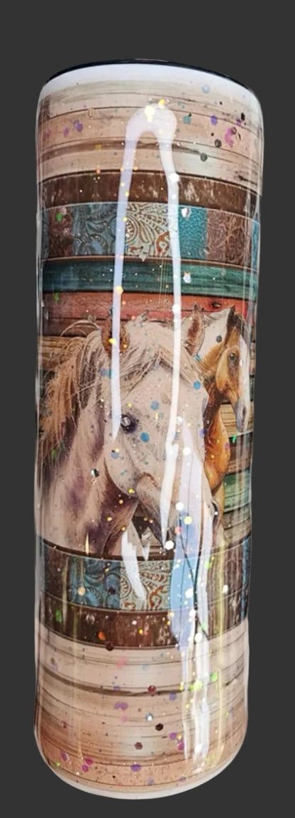 Horse with Barnwood 30 oz. tumbler