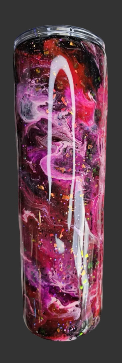 Pink Ink Glitter 30 oz tumbler
