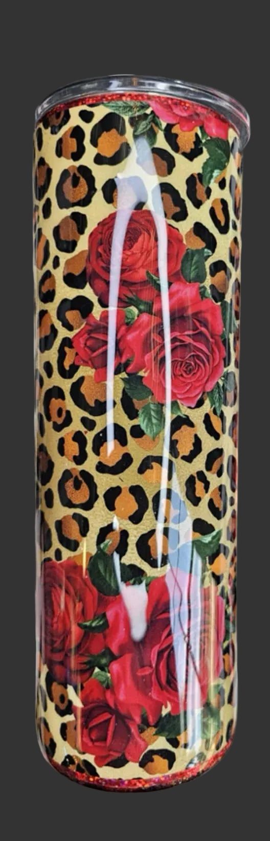 Red Rose Cheetah30 oz. tumbler