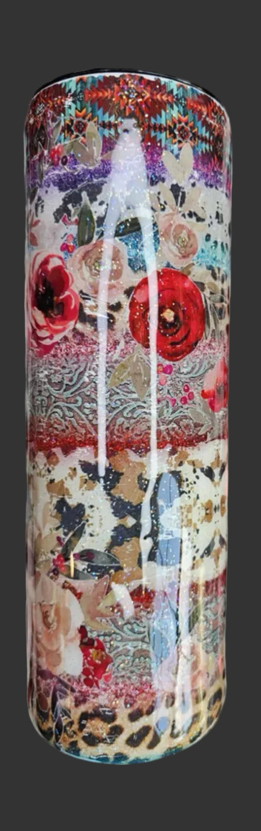 Rustic Distressed Rose 30 oz. tumbler
