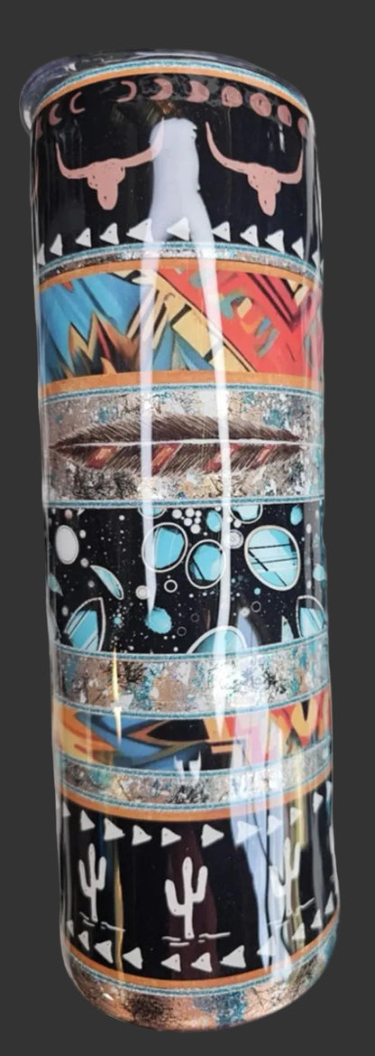 Western Foil Striped 30 oz. tumbler