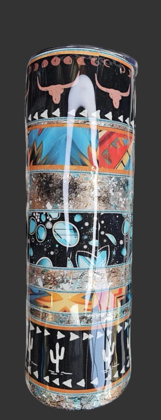 Western Foil Striped 30 oz. tumbler