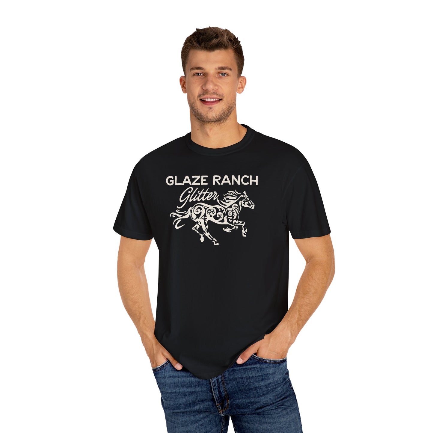 Glaze Ranch Glitter Garment-Dyed Unisex T-shirt
