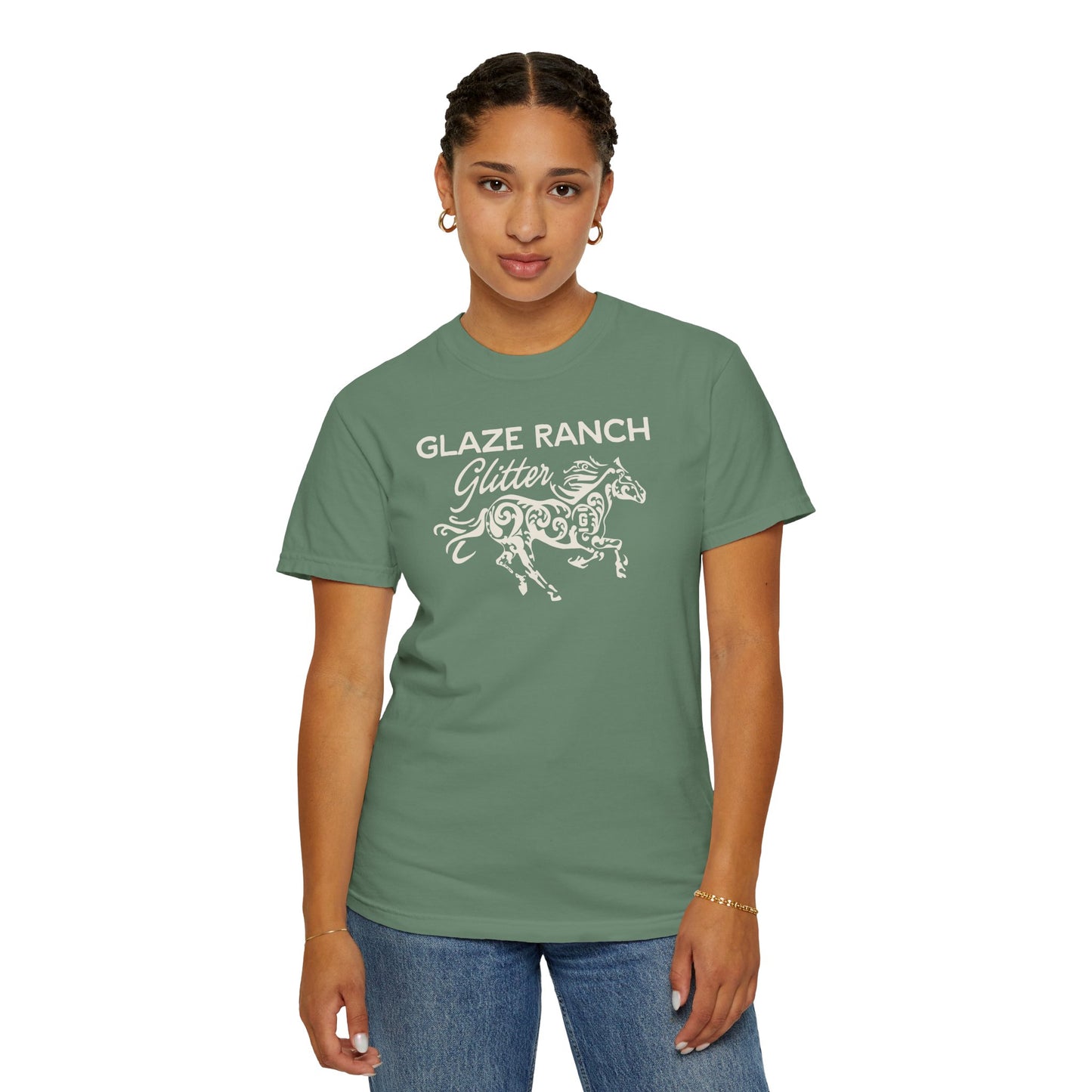 Glaze Ranch Glitter Garment-Dyed Unisex T-shirt