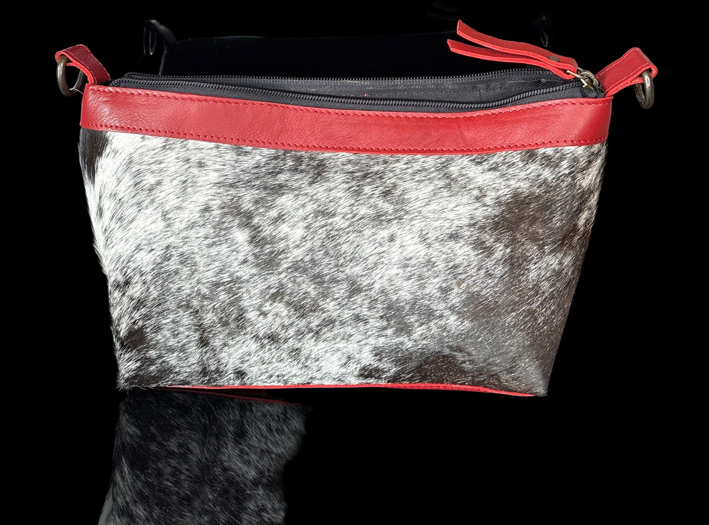 Red Leather crossbody purse