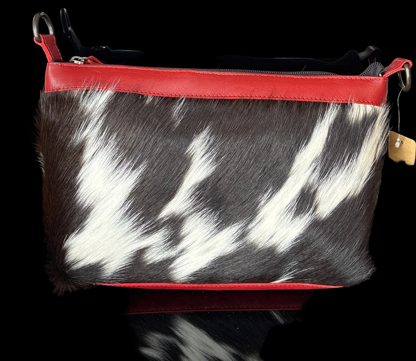Red Leather crossbody purse