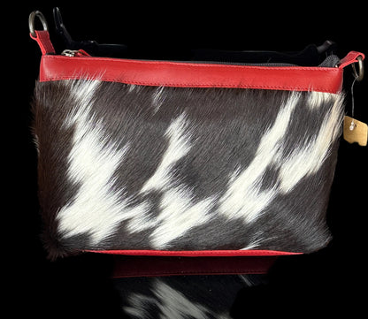 Red Leather crossbody purse