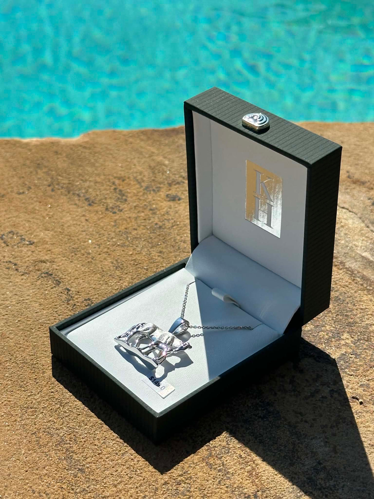 KH Sterling Silver Mare & Foal Necklace