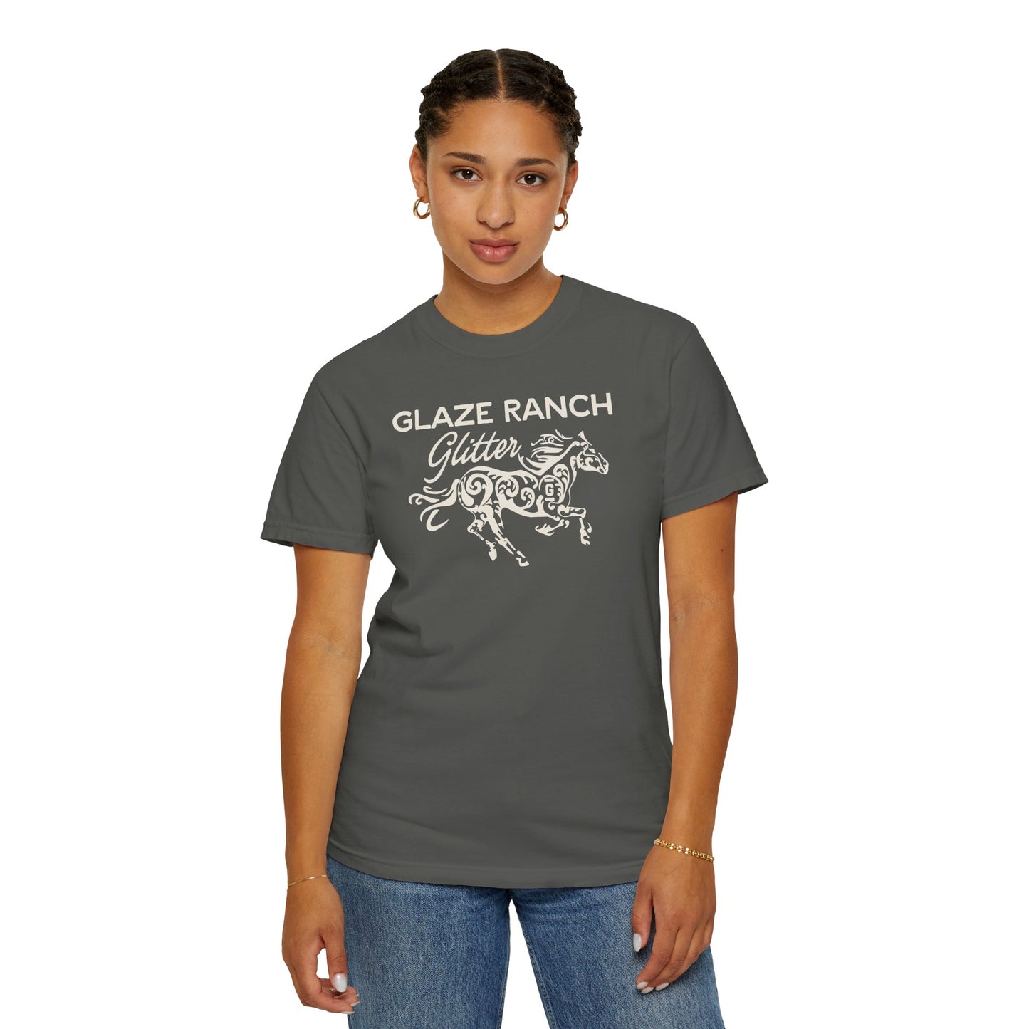 Glaze Ranch Glitter Garment-Dyed Unisex T-shirt