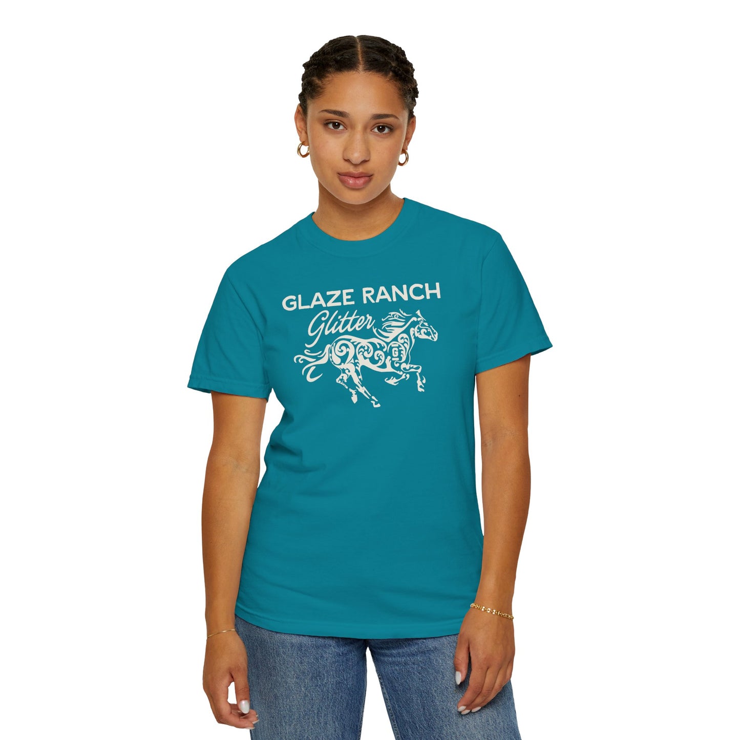 Glaze Ranch Glitter Garment-Dyed Unisex T-shirt
