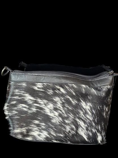 Black Leather crossbody purse