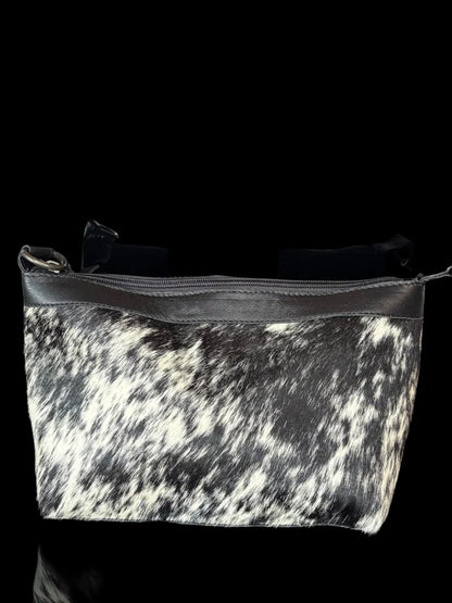 Black Leather crossbody purse